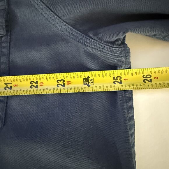 Lucky Brand Snap Front Western Utility Shirt Blue Long Sleeve Mens Size XL - Picture 6 of 13